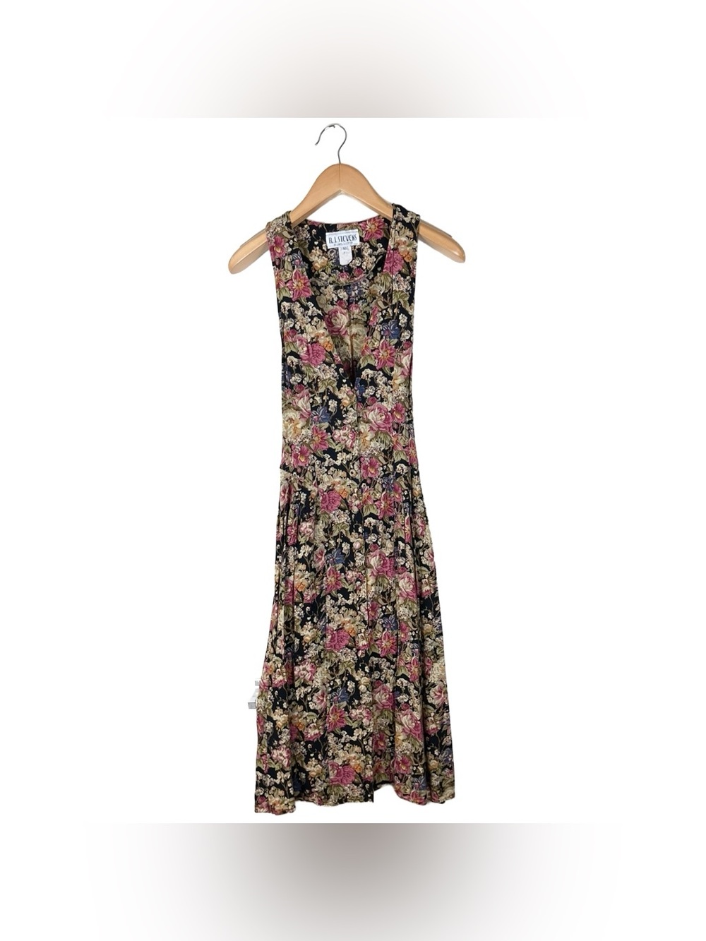 Vintage R.J. Stevens Midi Floral Dress Women’s Size 10 Cottagecore Prairie